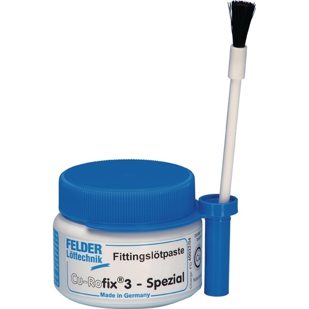 FELDER Fittingslötpaste CU-Rofix®3-Spezial, 250 g, 230 - 250 °C, S-Sn97Cu3 Illustration du produit: FELDER Fittingslötpaste CU-Rofix®3-Spezial, 250 g, 230 - 250 °C, S-Sn97Cu3