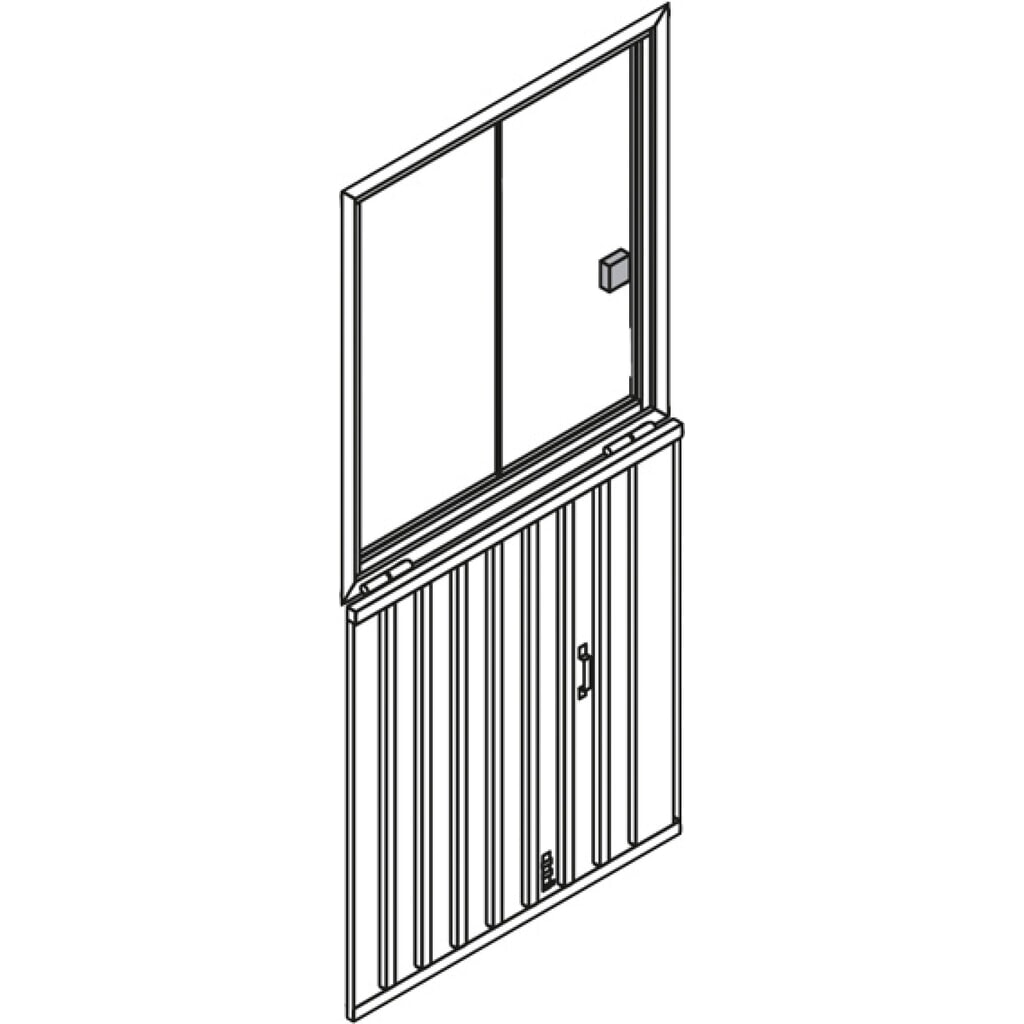 N° de l'image du produit 2 : Fenêtre coulissante en métal léger avec verre de sécurité