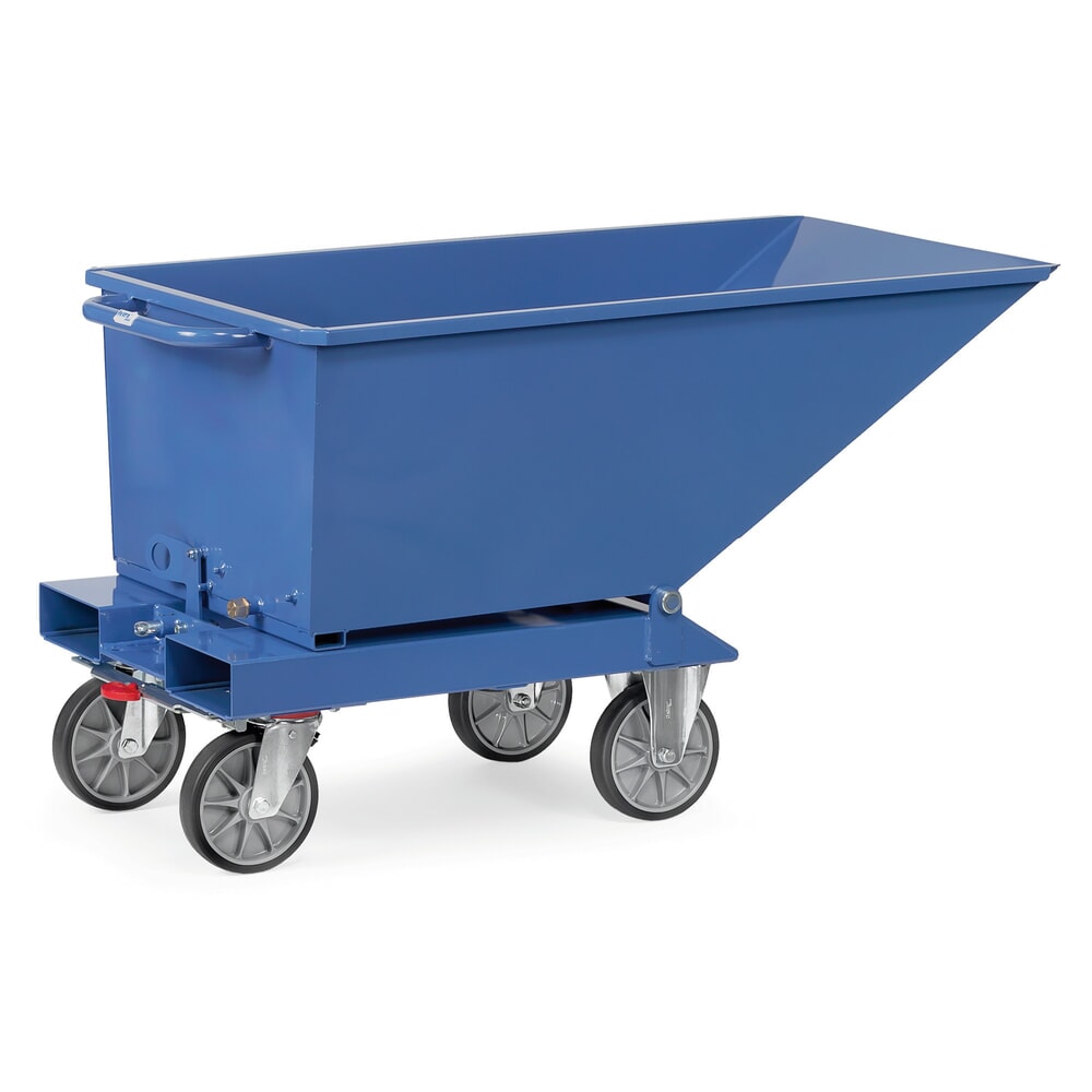 N° de l'image du produit 3 : fetra® Benne basculante à roulettes, volume 0,25 m³, bleue