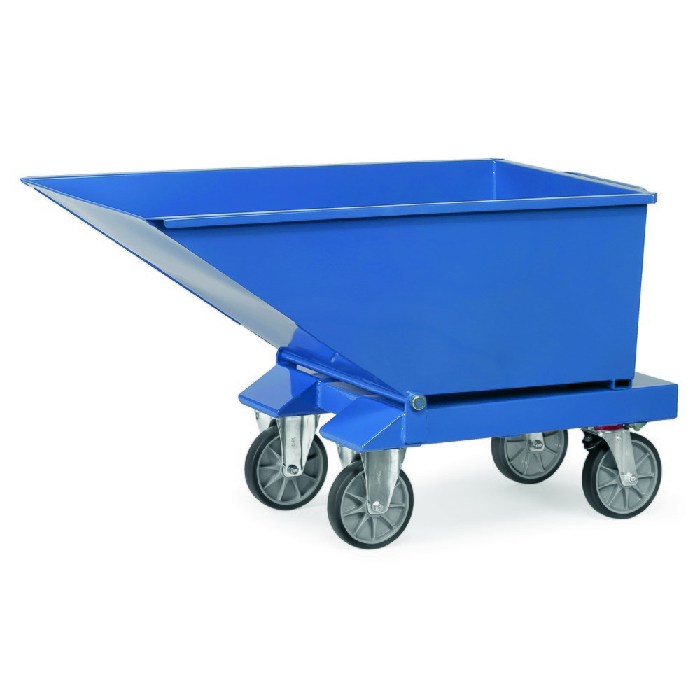 N° de l'image du produit 5 : fetra® Benne basculante à roulettes, volume 0,25 m³, bleue