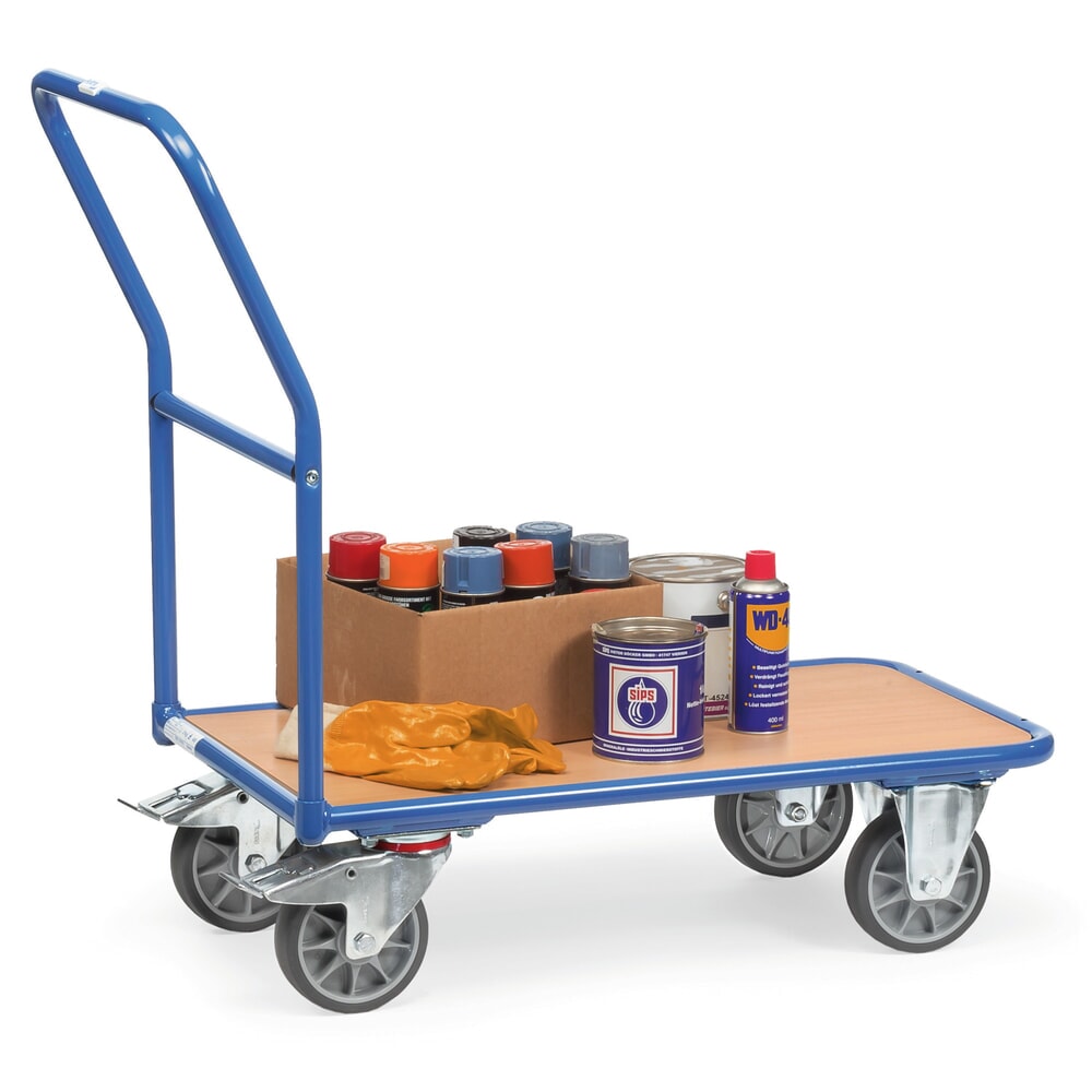 N° de l'image du produit 2 : fetra® Chariot à plate-forme avec surface de chargement en bois lxP 700 x 1 000 mm, capacité de charge 400 kg