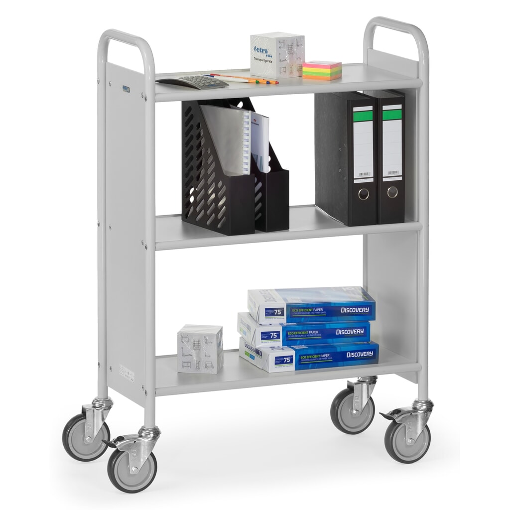 N° de l'image du produit 2 : fetra® Chariot de bureau et à dossiers, 2 compartiments sans paroi arrière