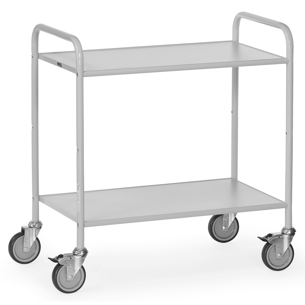 fetra® Chariot de bureau et à dossiers, ouvert, 2 plateaux de 800 x 500 mm N° de l'image du produit 1 : fetra® Chariot de bureau et à dossiers, ouvert, 2 plateaux de 800 x 500 mm