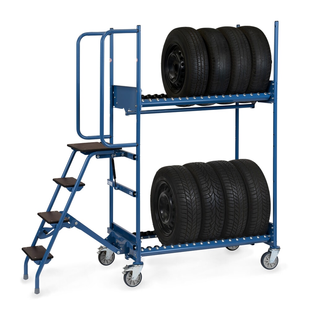 fetra® Chariot de préparation de commandes pour pneus N° de l'image du produit 2 : fetra® Chariot de préparation de commandes pour pneus