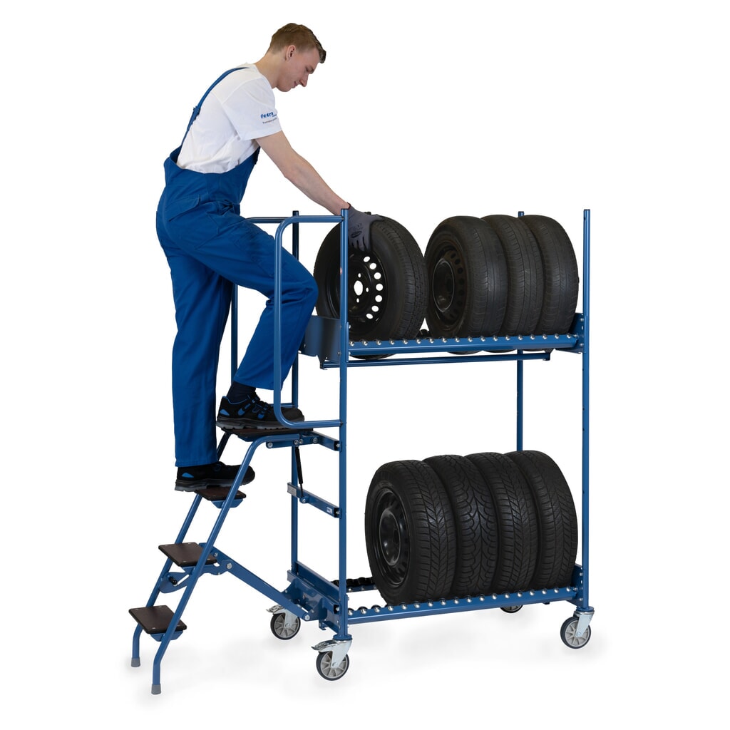 fetra® Chariot de préparation de commandes pour pneus N° de l'image du produit 5 : fetra® Chariot de préparation de commandes pour pneus