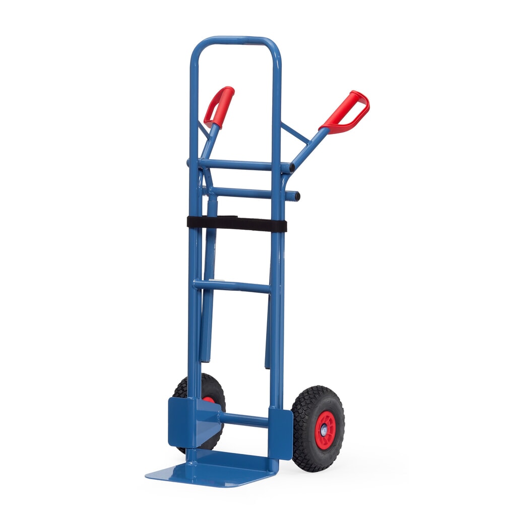 Diable pour chaises empilables fetra® en acier, châssis porteur amovible, pelle LxP 320 x 250 mm, pneumatique en polyuréthane N° de l'image du produit 3 : Diable pour chaises empilables fetra® en acier, châssis porteur amovible, pelle LxP 320 x 250 mm, pneumatique en polyuréthane