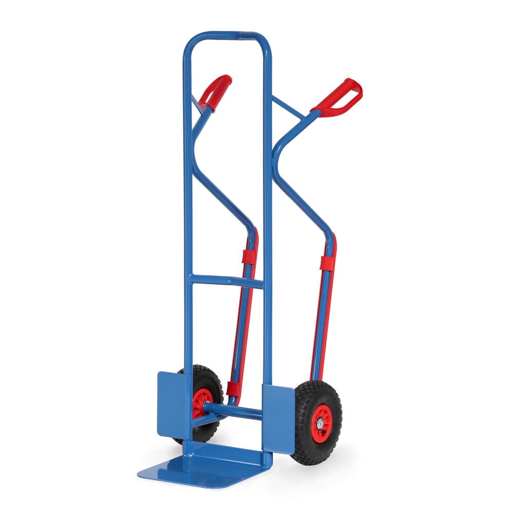 Illustration du produit: fetra® Diable empilable, capacité de charge 300 kg, bavette lxP 320 x 250 mm, avec patins, pneumatiques gonflables