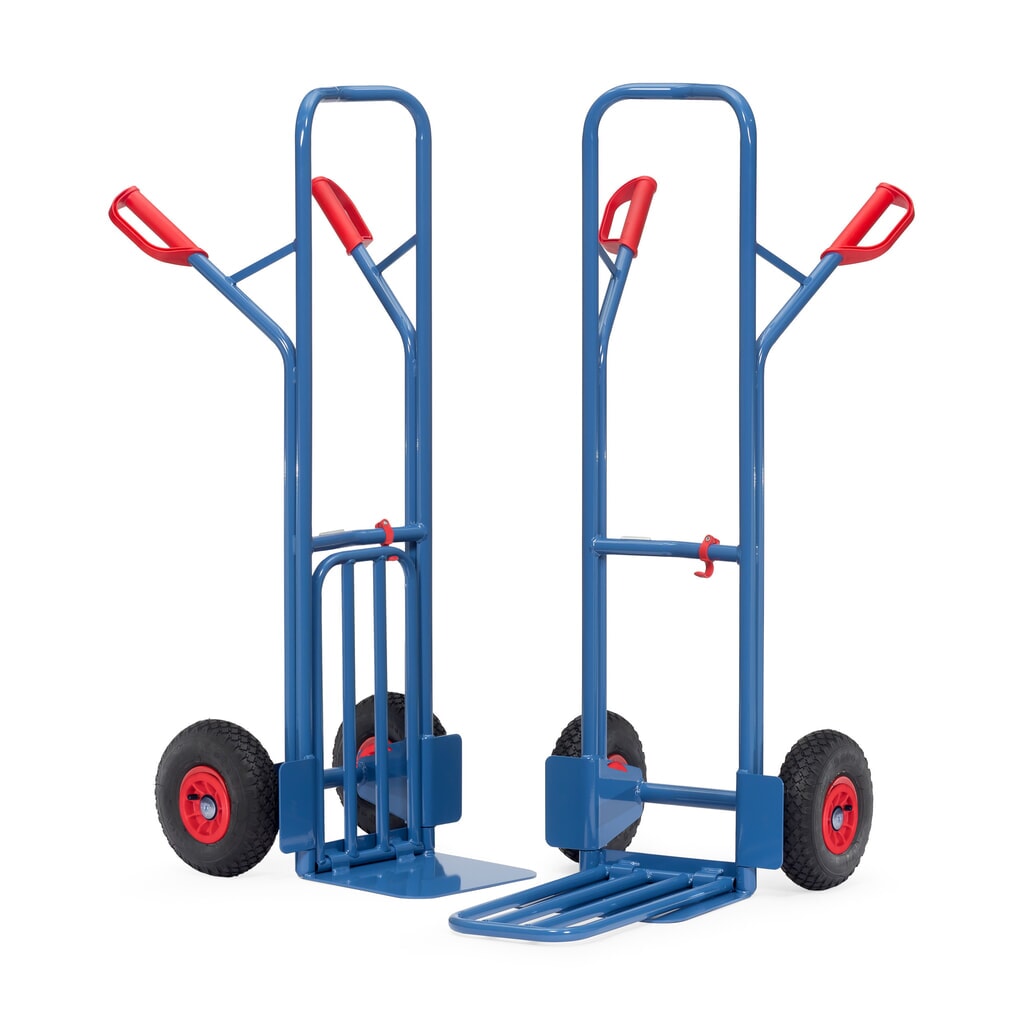 fetra® Diable à colis, avec bavette rabattable, capacité de charge 300 kg, bavette lxP 320 x 500 mm, pneumatiques gonflables N° de l'image du produit 3 : fetra® Diable à colis, avec bavette rabattable, capacité de charge 300 kg, bavette lxP 320 x 500 mm, pneumatiques gonflables