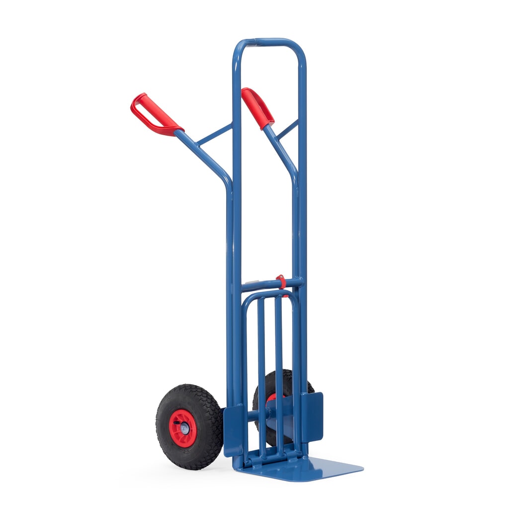 fetra® Diable à colis, avec bavette rabattable, capacité de charge 300 kg, bavette lxP 320 x 500 mm, pneumatiques gonflables N° de l'image du produit 4 : fetra® Diable à colis, avec bavette rabattable, capacité de charge 300 kg, bavette lxP 320 x 500 mm, pneumatiques gonflables
