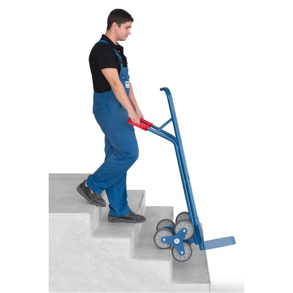fetra® Diable pour escaliers, roue en étoile à 3 bras, capacité de charge 200 kg, bavette lxP 320 x 250 mm, acier N° de l'image du produit 4 : fetra® Diable pour escaliers, roue en étoile à 3 bras, capacité de charge 200 kg, bavette lxP 320 x 250 mm, acier