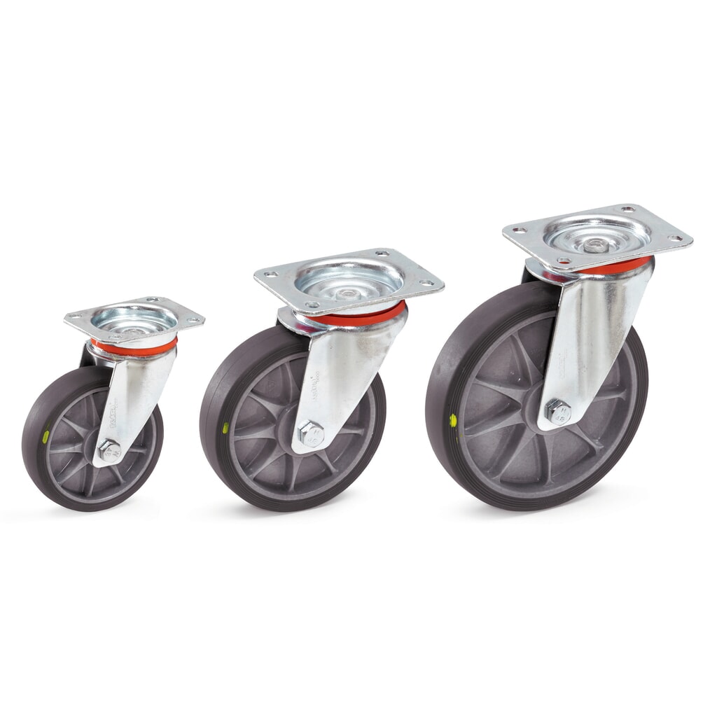 Roue directrice fetra® ESD, TPE, Ø x L 125 x 32 mm, capacité de charge 135 kg Illustration du produit: Roue directrice fetra® ESD, TPE, Ø x L 125 x 32 mm, capacité de charge 135 kg