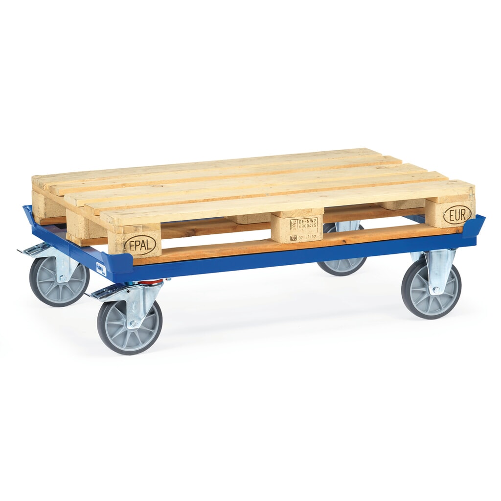 fetra® Rouleur avec butées d’angle, capacité de charge 750 kg, pour palettes 1 200 x 800 mm, pneumatiques en TPE N° de l'image du produit 4 : fetra® Rouleur avec butées d’angle, capacité de charge 750 kg, pour palettes 1 200 x 800 mm, pneumatiques en TPE