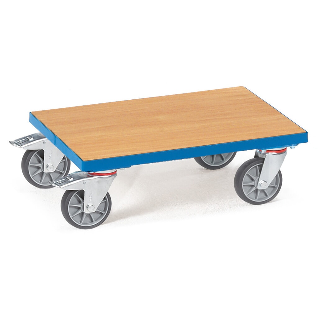 fetra® Rouleur de caisses avec plate-forme en bois