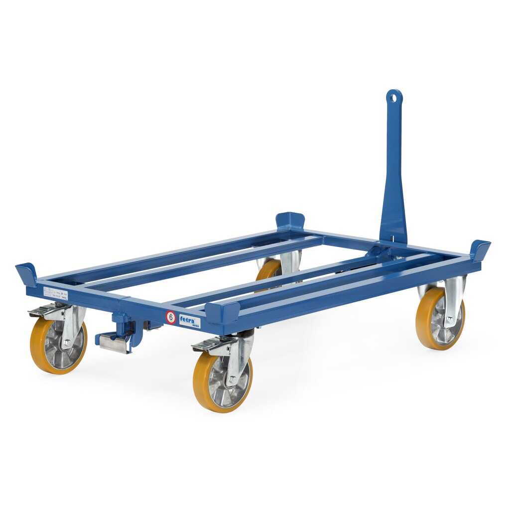 N° de l'image du produit 4 : fetra® Rouleur de palettes, avec attelage + timon, capacité de charge de 1 000 kg