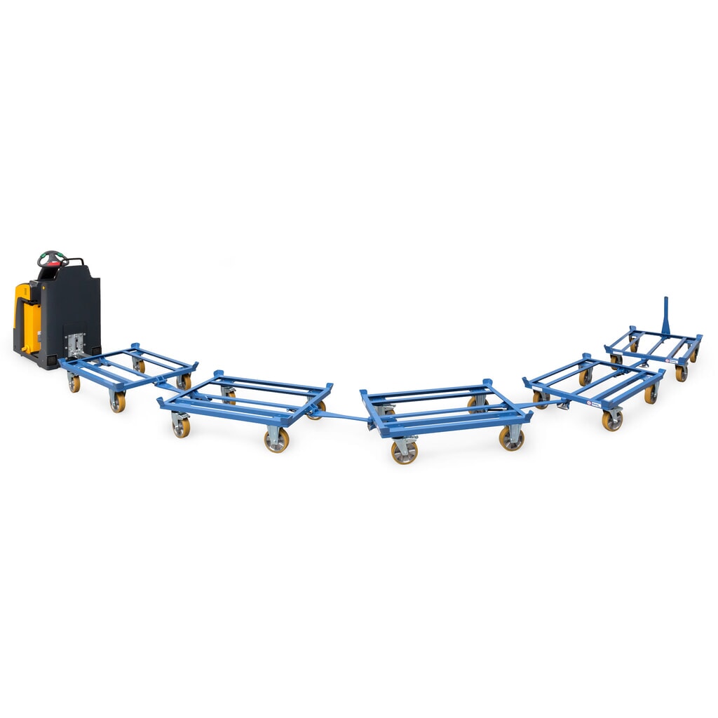N° de l'image du produit 5 : fetra® Rouleur de palettes, avec attelage + timon, capacité de charge de 1 000 kg