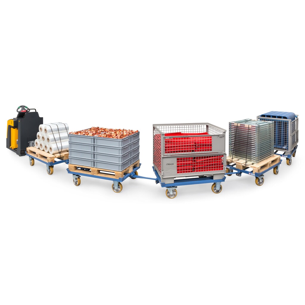 fetra® Rouleur de palettes, avec attelage + timon, capacité de charge de 1 000 kg N° de l'image du produit 6 : fetra® Rouleur de palettes, avec attelage + timon, capacité de charge de 1 000 kg