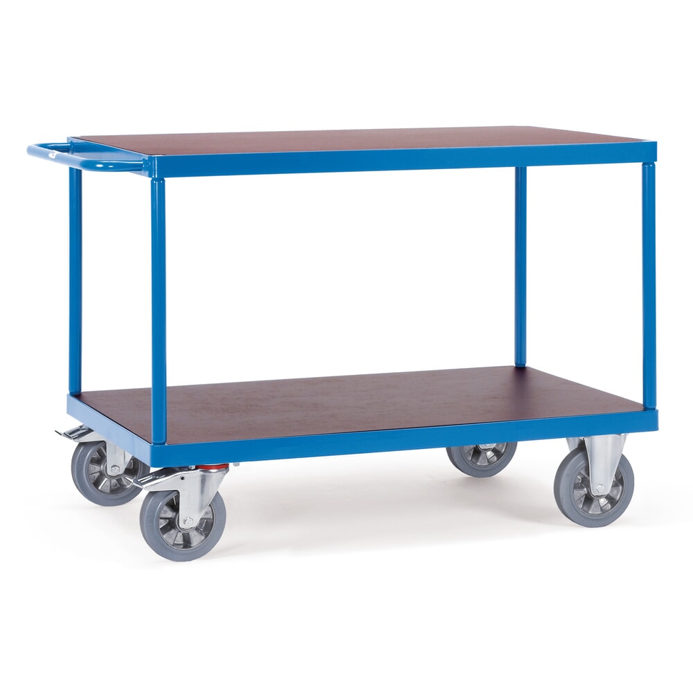 Illustration du produit: fetra® Servante pour charges lourdes, capacité de charge 1 200 kg, 2 plateaux de 2 000 x 800 mm