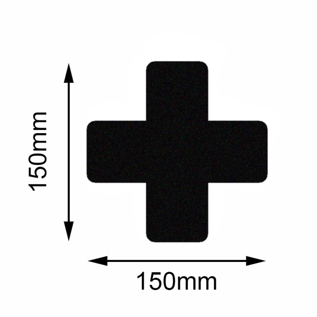 Appareil de marquage au sol Mehlhose Safety Croix, noir, 50 x 150 mm, 10 pcs/UV Illustration du produit: Appareil de marquage au sol Mehlhose Safety Croix, noir, 50 x 150 mm, 10 pcs/UV