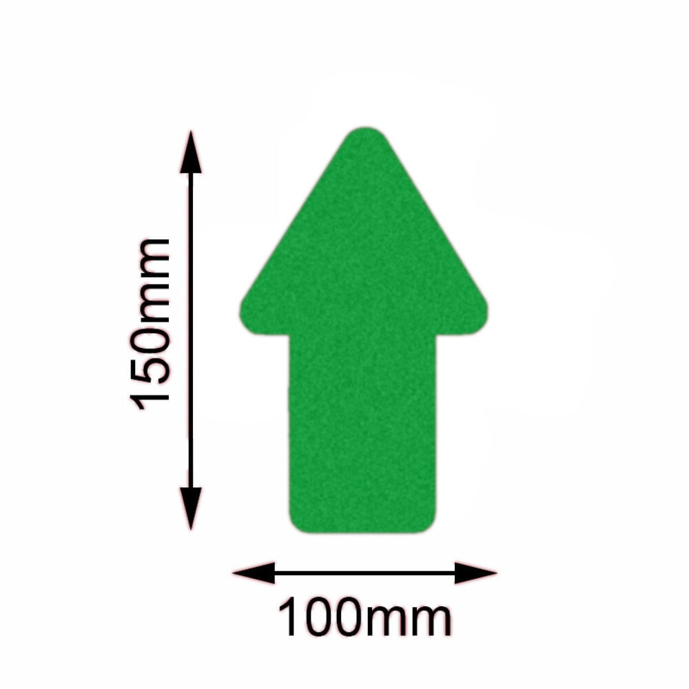 Illustration du produit: Appareil de marquage au sol Mehlhose Safety Flèche, vert, 100 x 150 mm, 10 pcs/UV