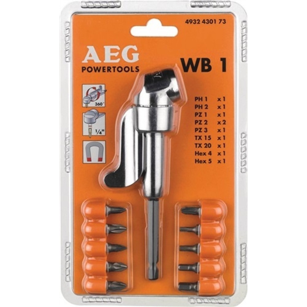 Illustration du produit: Adaptateur angulaire de vissage WB 1 1/4 po. six pans AEG