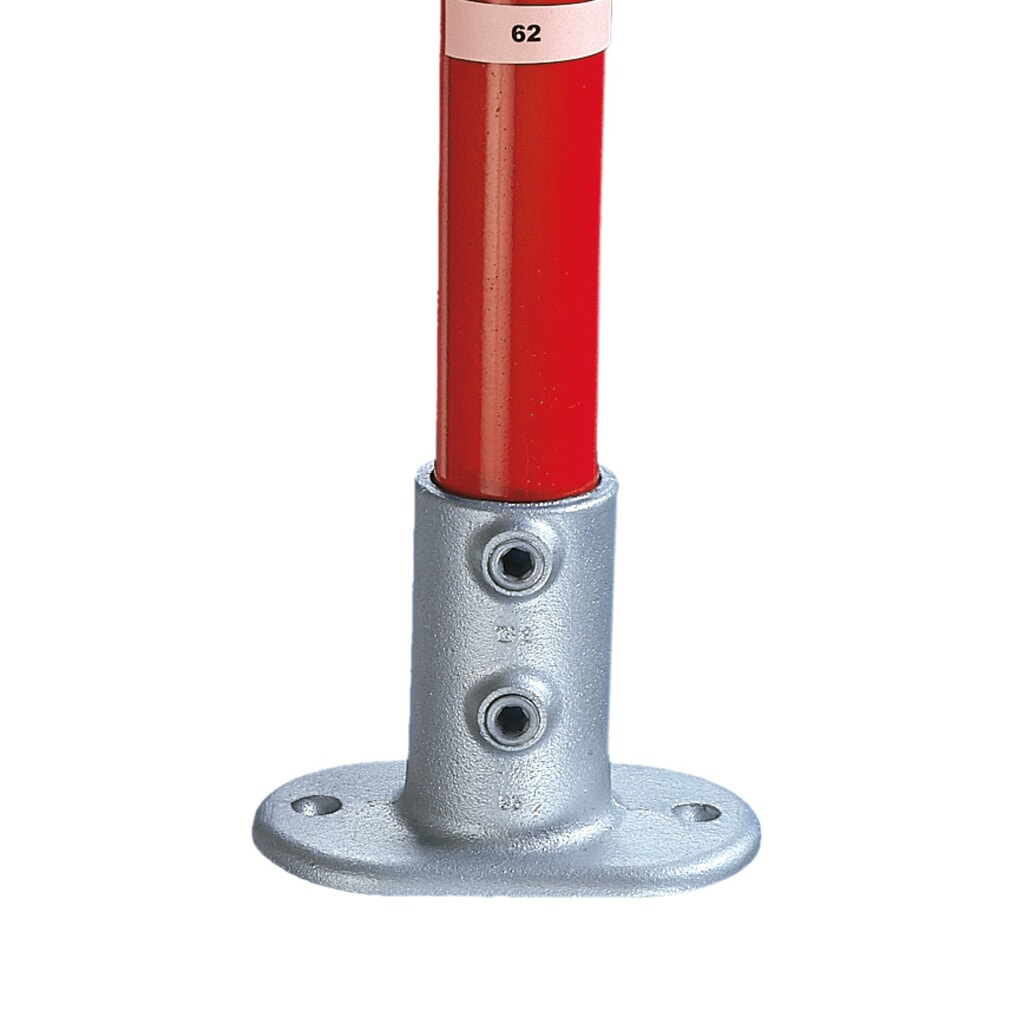 Fixation au sol, Ø extérieur du tube 26,9 mm Illustration du produit: Fixation au sol, Ø extérieur du tube 26,9 mm