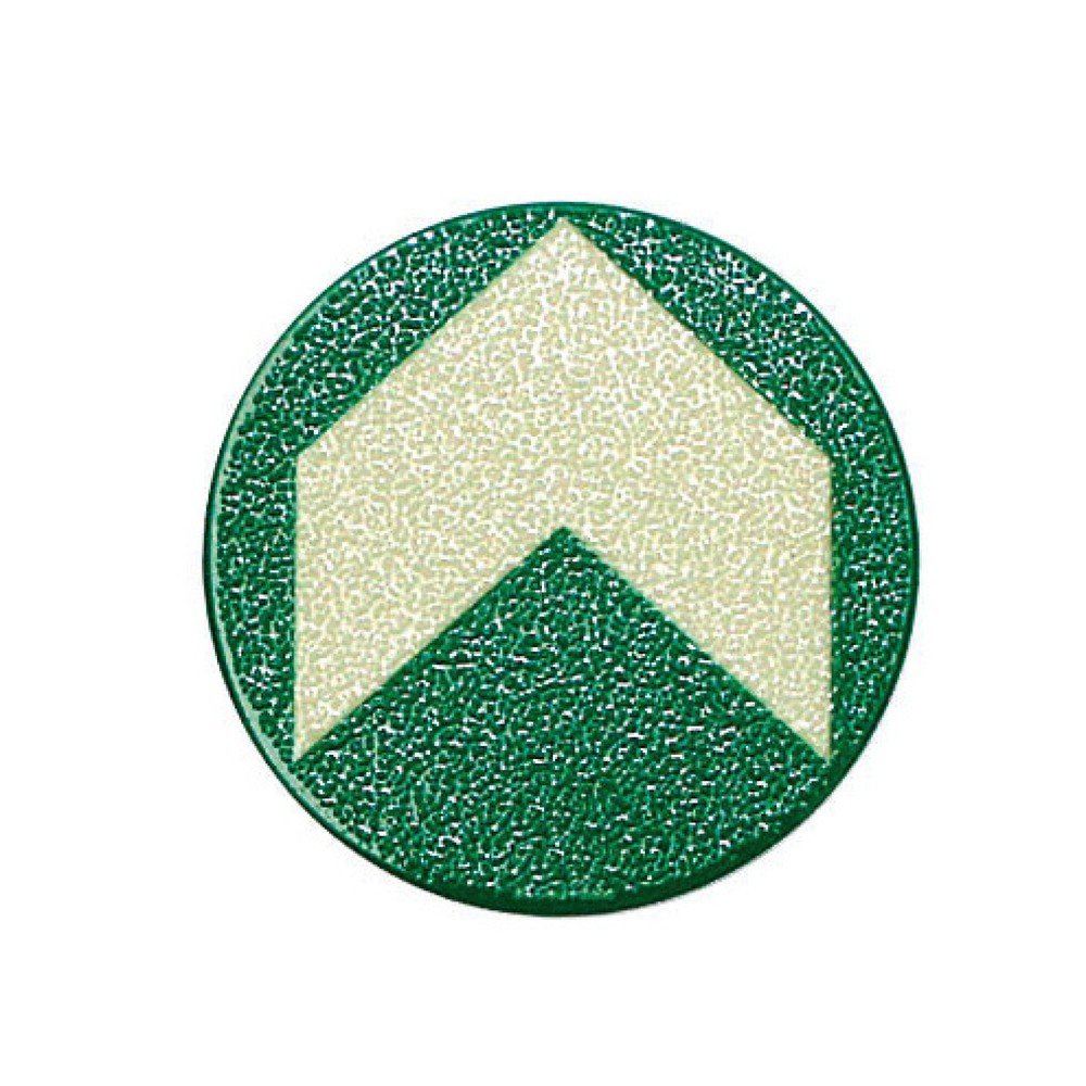 Illustration du produit: SafetyMarking® Flèche de marquage au sol, vert phosphorescent, Ø 95 mm