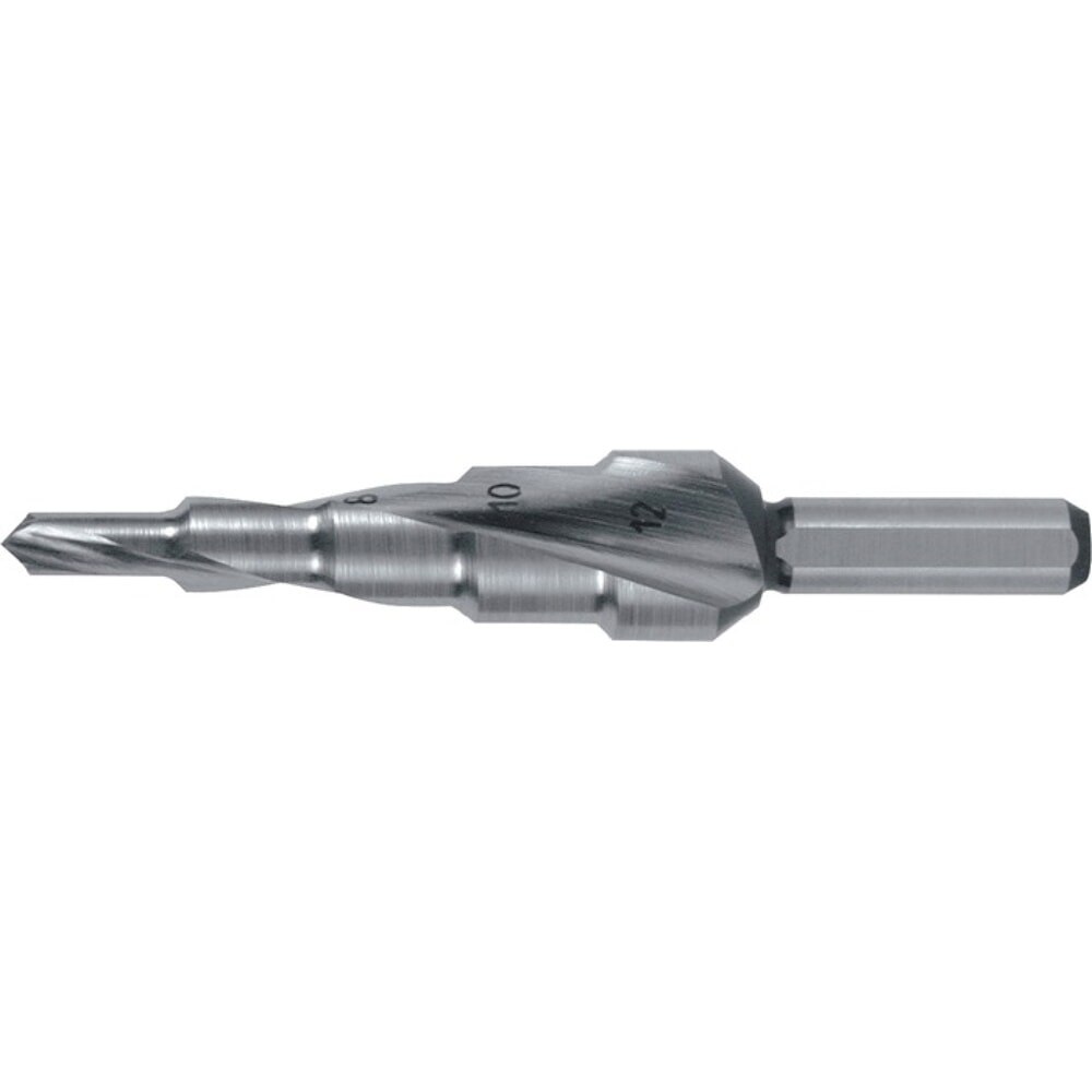 N° de l'image du produit 1 : Stufenbohrer Bohrber.4-12mm HSS Spiralnut Stufen 5 RUKO