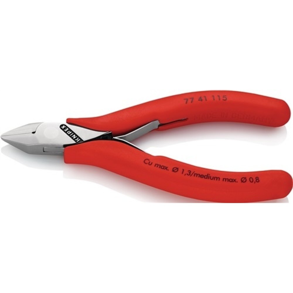 Illustration du produit: Pince coupante latérale électronique longueur 115 mm forme 0 facette oui revêtem