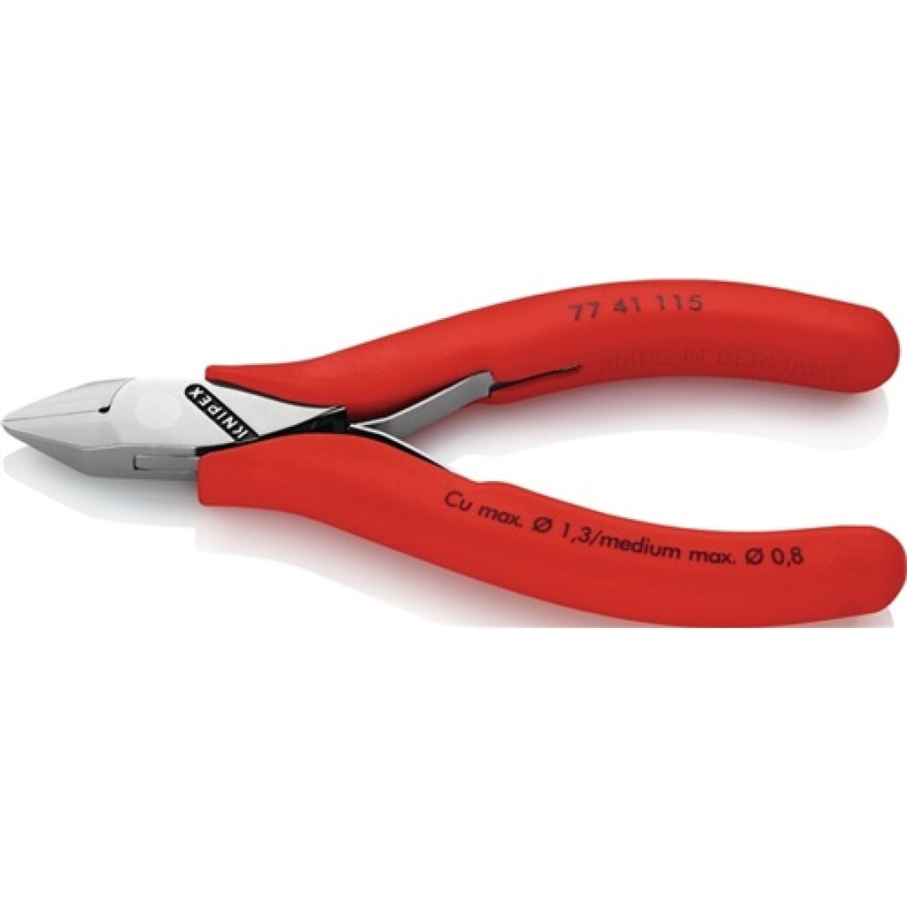 Illustration du produit: Pince coupante latérale électronique longueur 115 mm forme 2 facette non revêtem