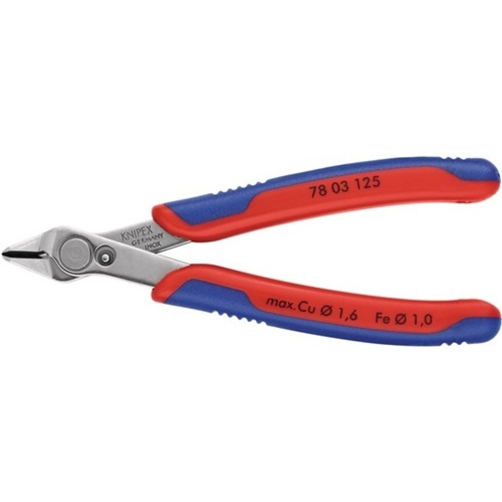 Illustration du produit: Pince coupante latérale électronique Super-Knips® longueur 125 mm forme 3 facett