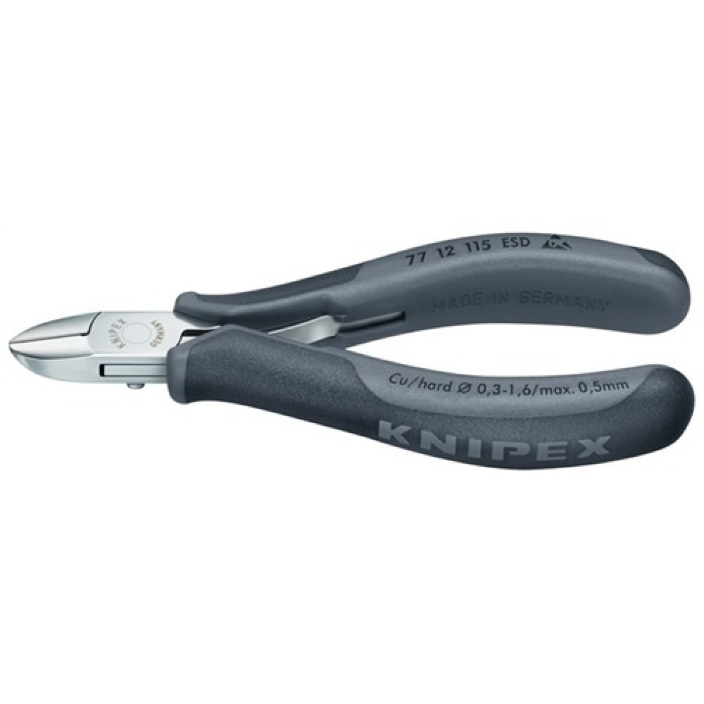 Illustration du produit: Pince coupante latérale électronique longueur 115 mm forme 0 facette oui, petit