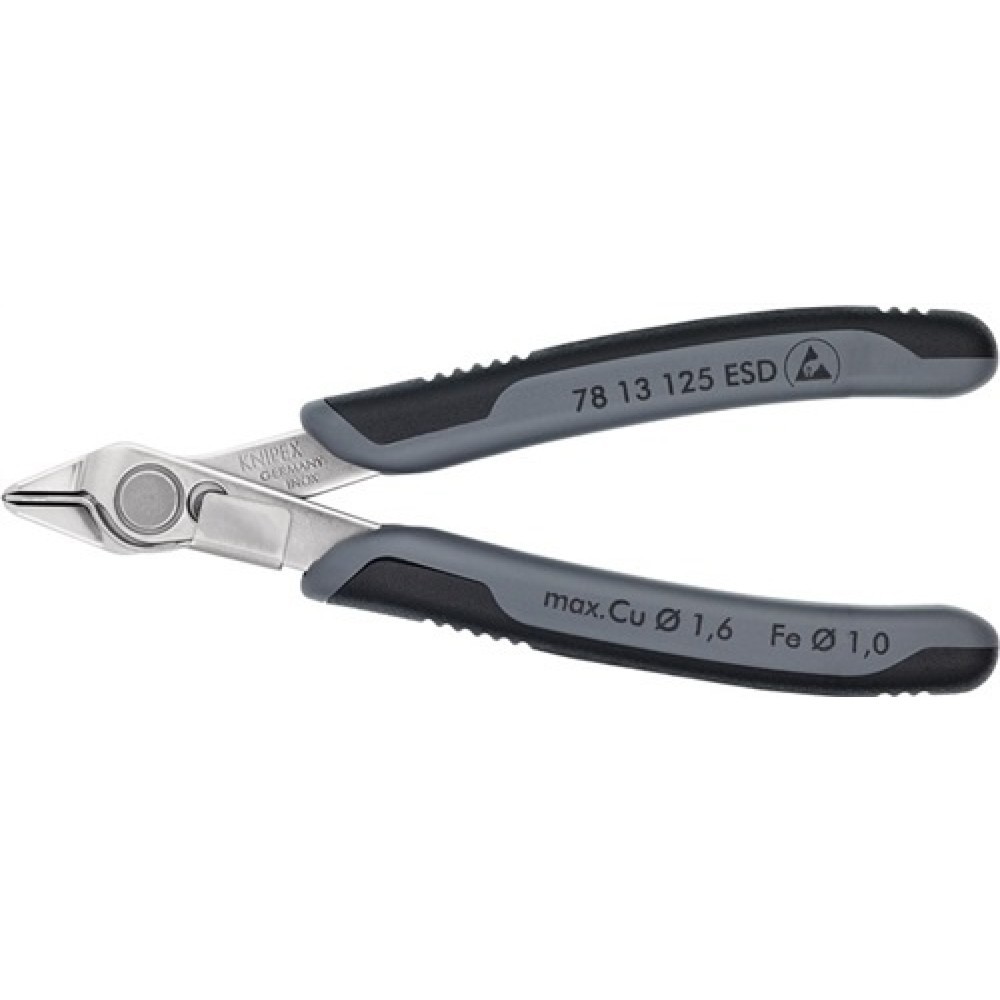 Illustration du produit: Pince coupante latérale électronique Super-Knips® longueur 125 mm forme 6 facett