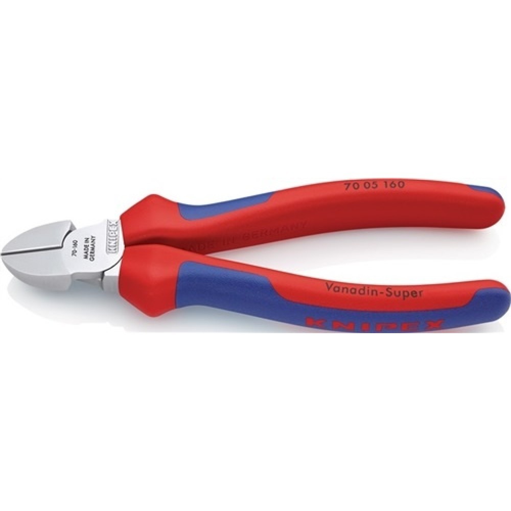 Illustration du produit: Pince coupante diagonale longueur 125 mm tête chromée gaines multicomposant KNIP