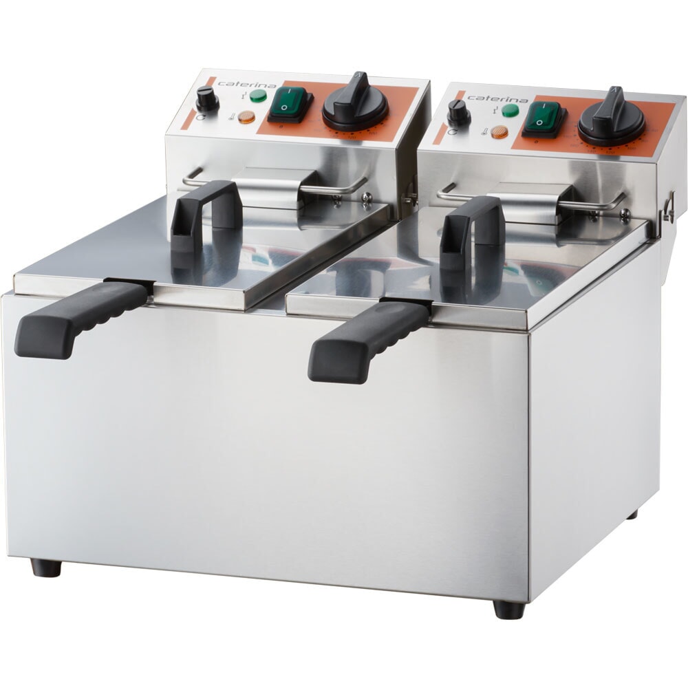 N° de l'image du produit 2 : Friteuse double CATERINA Stalgast, 2 x 5 litres, 415 x 430 x 315 mm (L x P x H), 2 x 2 kW 230 V