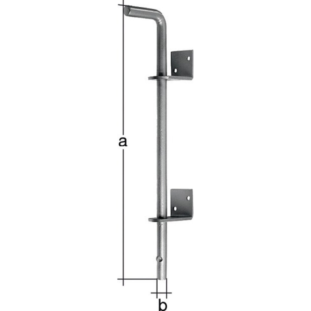 GAH Bodenschieber, Stahl verzinkt verzinkt, L400xS16mm, Abstand Bolzen - Tor 30 mm Illustration du produit: GAH Bodenschieber, Stahl verzinkt verzinkt, L400xS16mm, Abstand Bolzen - Tor 30 mm