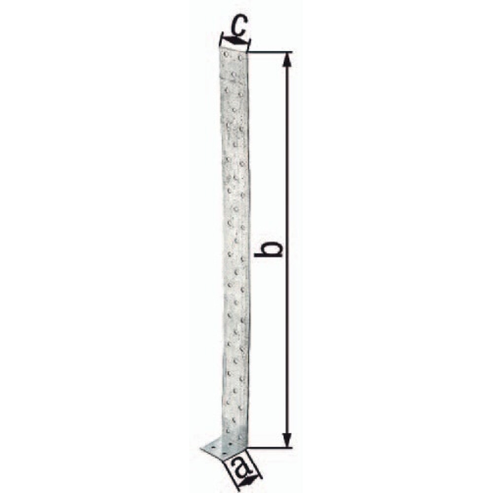 Illustration du produit: GAH Flachstahlbetonanker, Stahl roh sendzimirverzinkt, 205 x 40 x 40 mm Stärke 2 mm