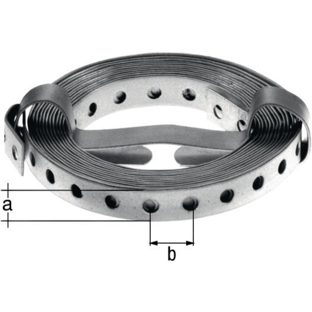 Illustration du produit: GAH Lochband, sendzimirverzinkt, Band-B20 x 1mm Länge 10 m