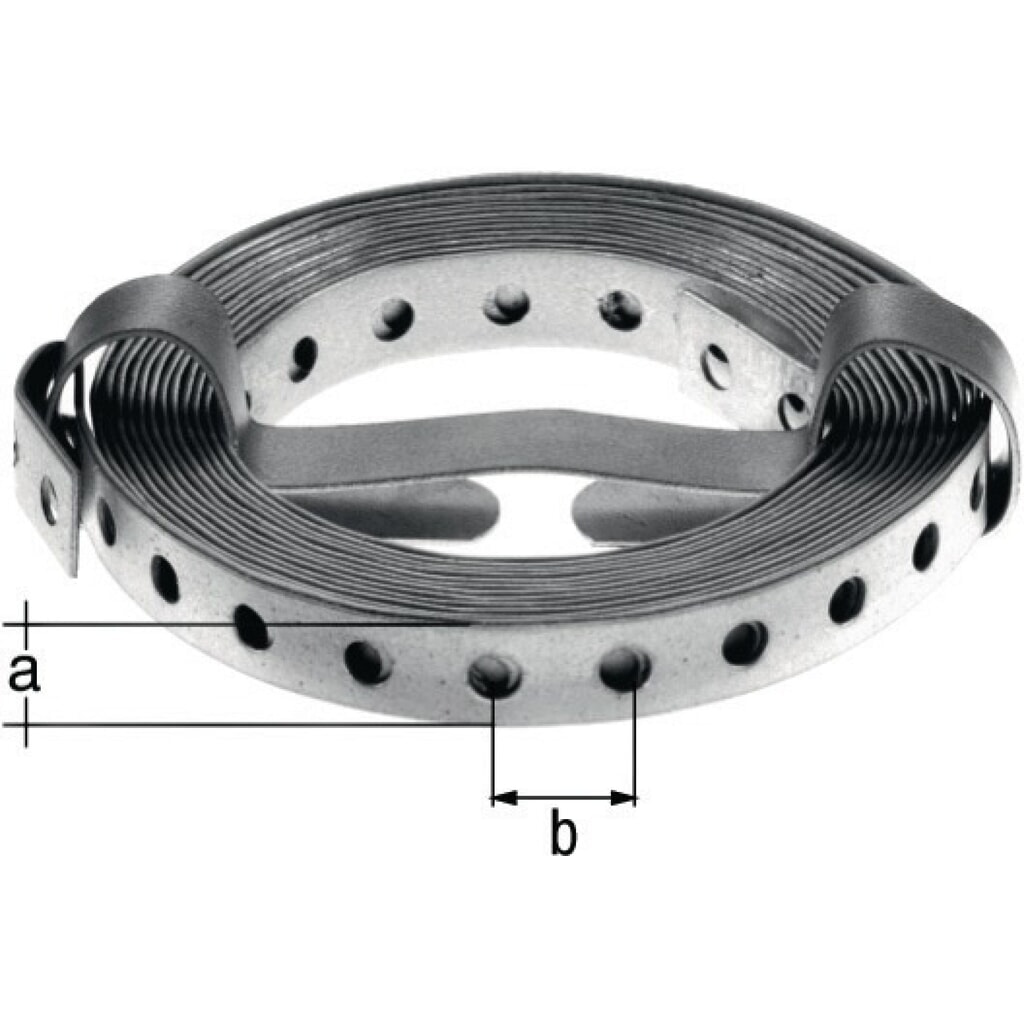 Illustration du produit: GAH Lochband, sendzimirverzinkt, Band-B20 x 1mm Länge 10 m