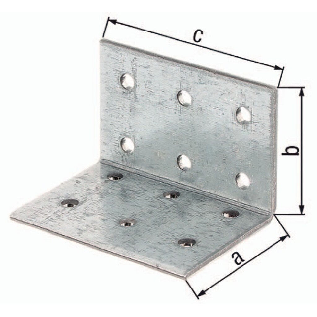 Illustration du produit: GAH Lochplattenwinkel ETA-8/165, Anzahl Löcher12 S.2,5 mm, 60 x 60x40mm, ETA-8/165