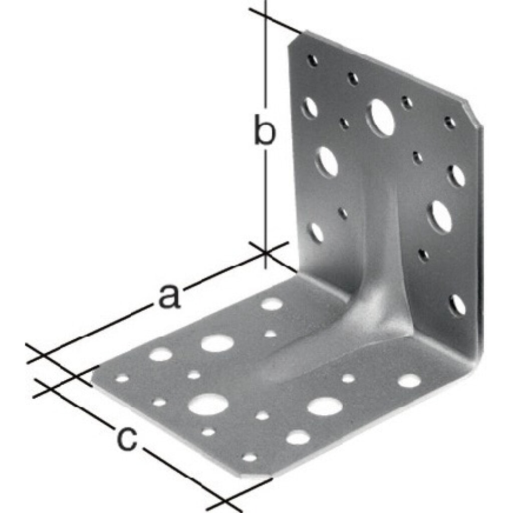 Illustration du produit: GAH Schwerlastwinkelverbinder, Anzahl Löcher2 / 16 S.2,5 mm, 70 x 70x55mm