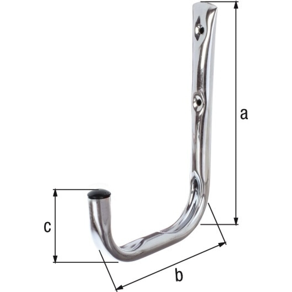 Illustration du produit: GAH Wandhaken, Stahl verzinkt, einfach Ausladung 250 mm, Höhe 300 mm Ø 18 mm