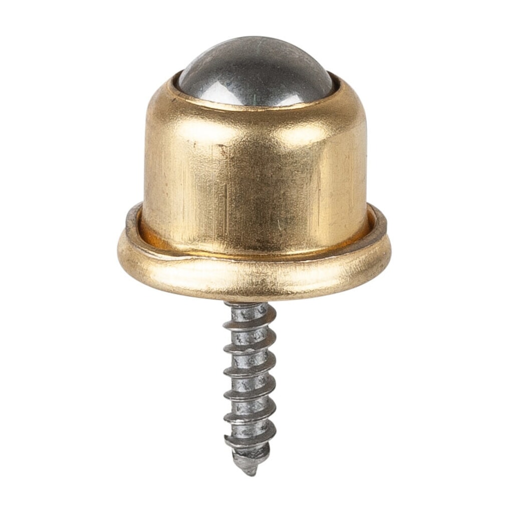 Galet sphérique avec barre filetée, acier, Ø 16 mm, capacité de charge 12 kg Illustration du produit: Galet sphérique avec barre filetée, acier, Ø 16 mm, capacité de charge 12 kg
