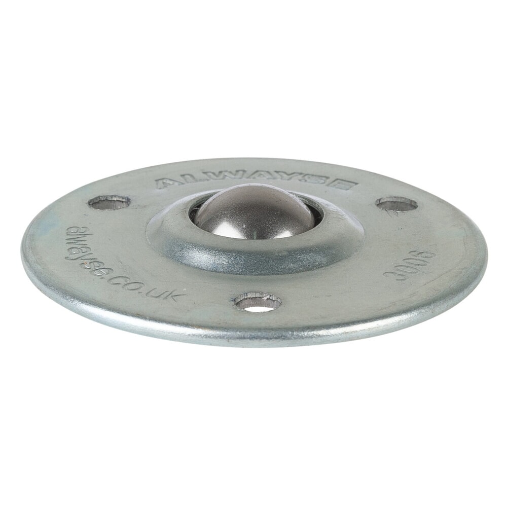 N° de l'image du produit 1 : Galet sphérique avec orifice de montage, acier, Ø 19 mm, capacité de charge 25 kg