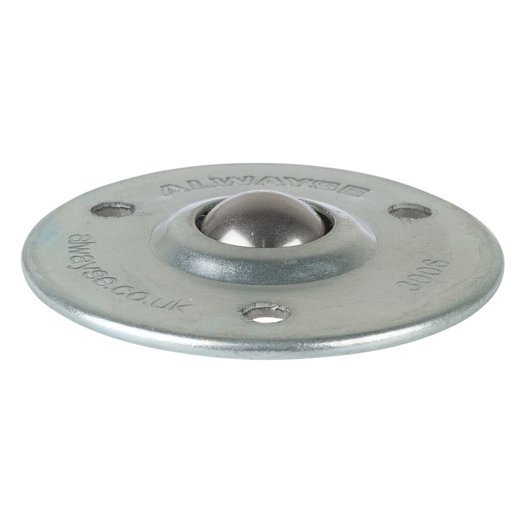 Galet sphérique avec orifice de montage, acier, Ø 19 mm, capacité de charge 25 kg Illustration du produit: Galet sphérique avec orifice de montage, acier, Ø 19 mm, capacité de charge 25 kg