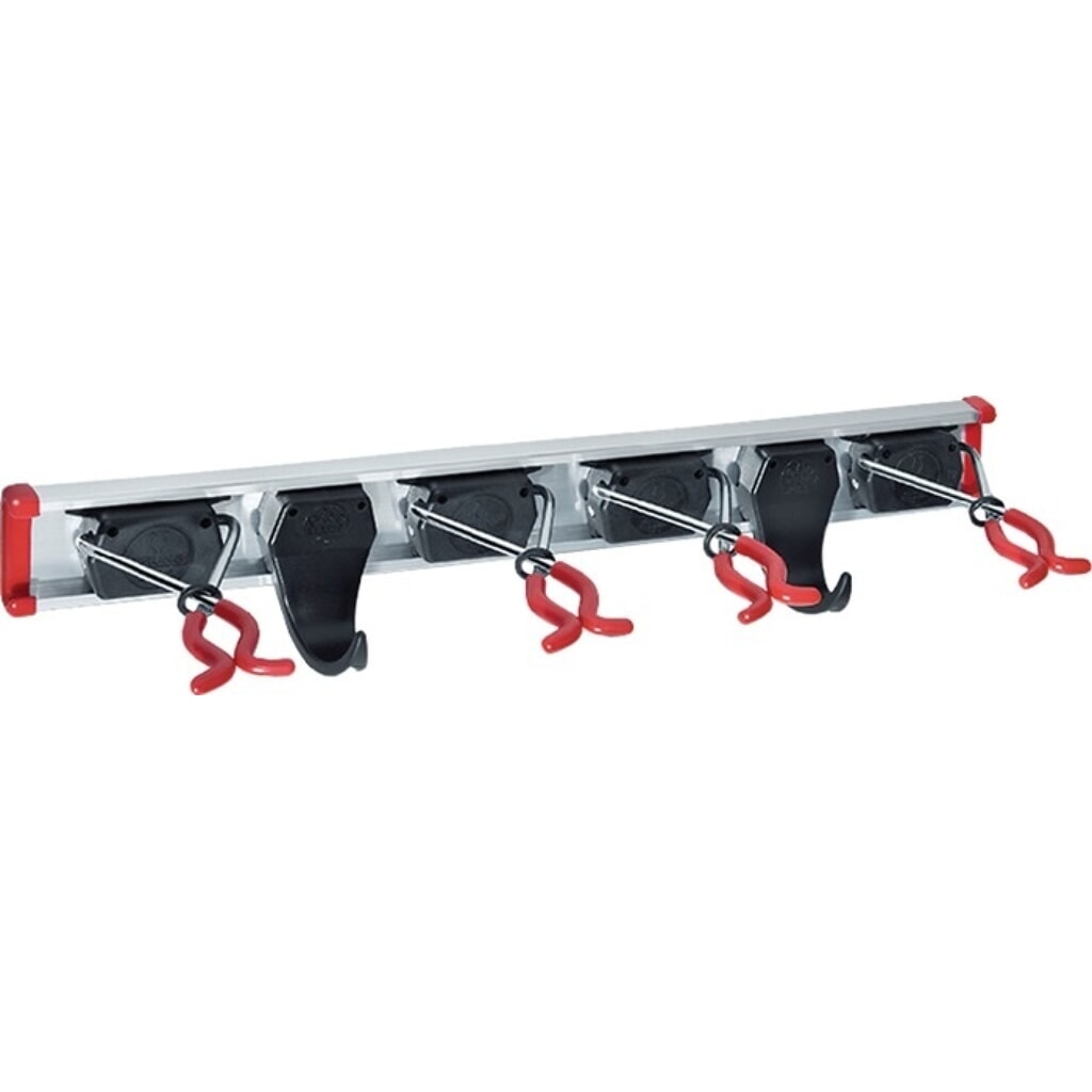 Illustration du produit: Gerätehalter, Haken 2 Halter4, Länge Führungsschiene 500 mm, Aluminium