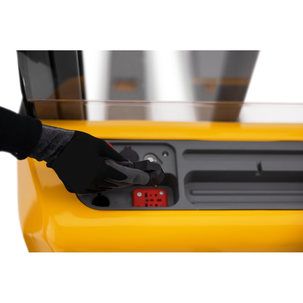 N° de l'image du produit 3 : Gerbeur électrique Jungheinrich AMC 12, mât télescopique double, hauteur de levée 2 900 mm, capacité de charge 1 200 kg (CH)
