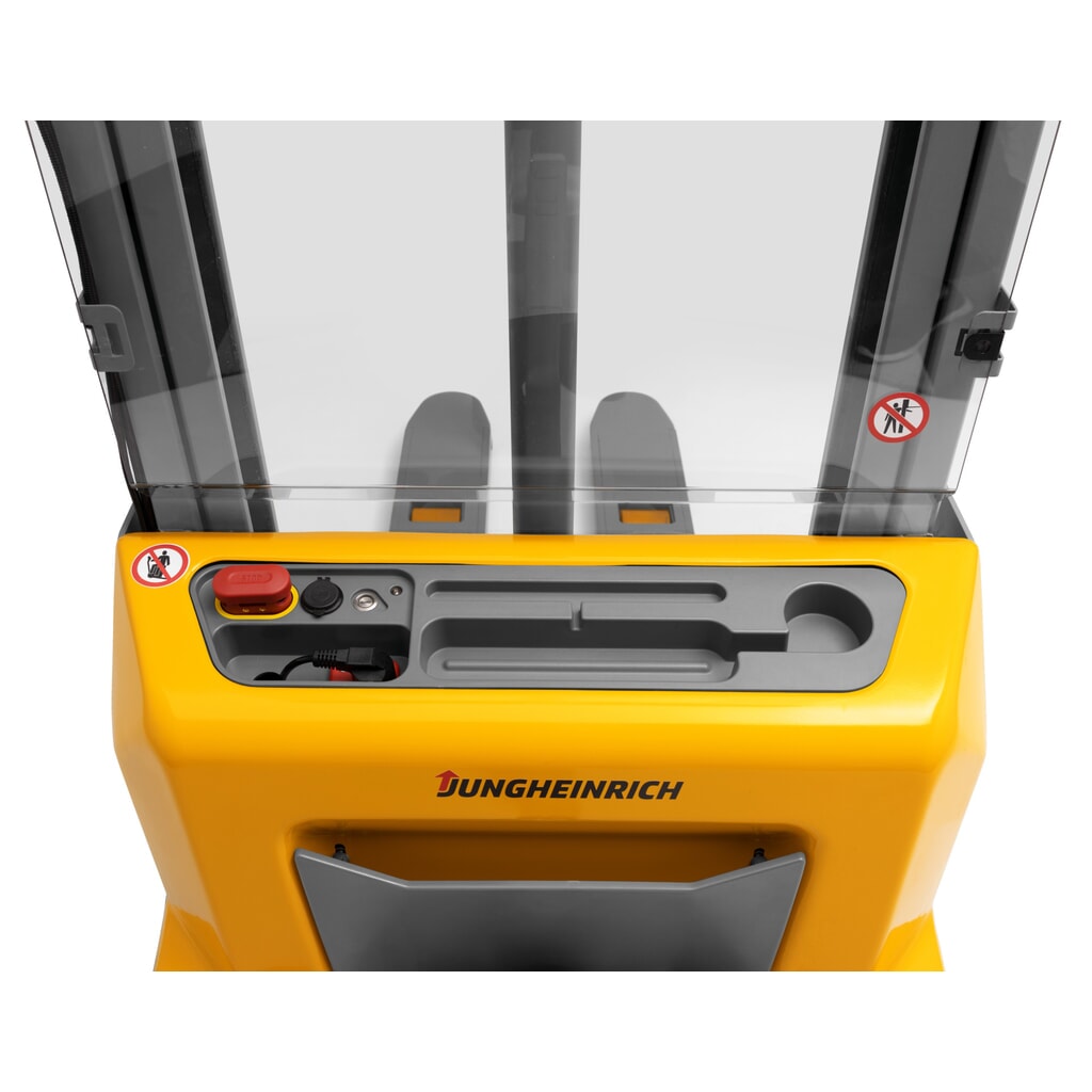 N° de l'image du produit 5 : Gerbeur électrique Jungheinrich AMC 12z ZT, mât télescopique double, hauteur de levage 3 686 mm, capacité de charge 1 200 kg