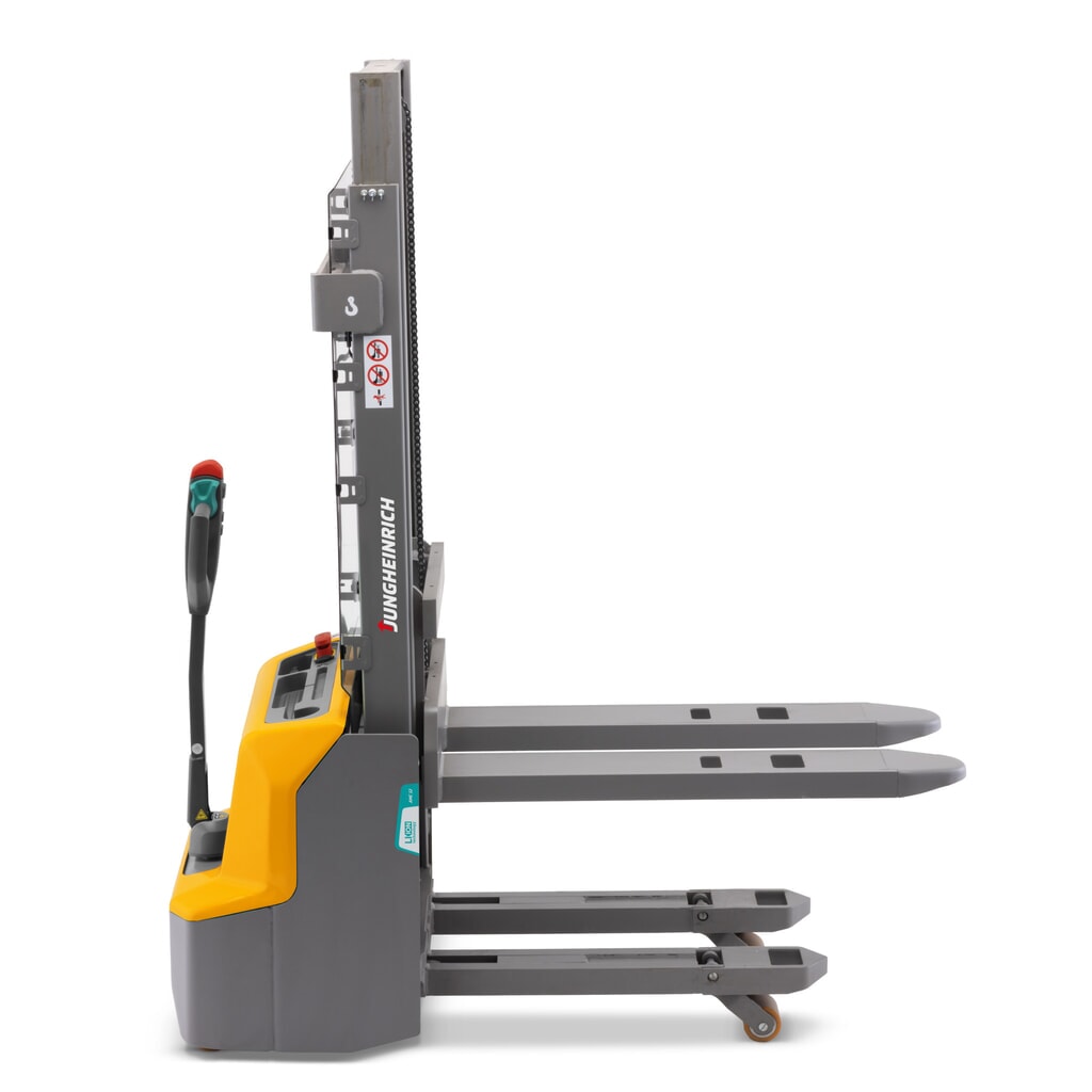 N° de l'image du produit 6 : Gerbeur électrique Jungheinrich AMC 12z ZT, mât télescopique double, hauteur de levage 3 686 mm, capacité de charge 1 200 kg