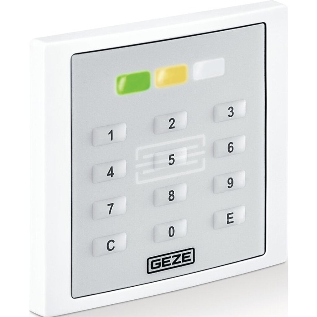 Illustration du produit: GEZE Zutrittskontrollsystem GCER 300 T Light-1Tür Zutrittssteuerung, RFID-Leser, grau IP 54, Unterputz