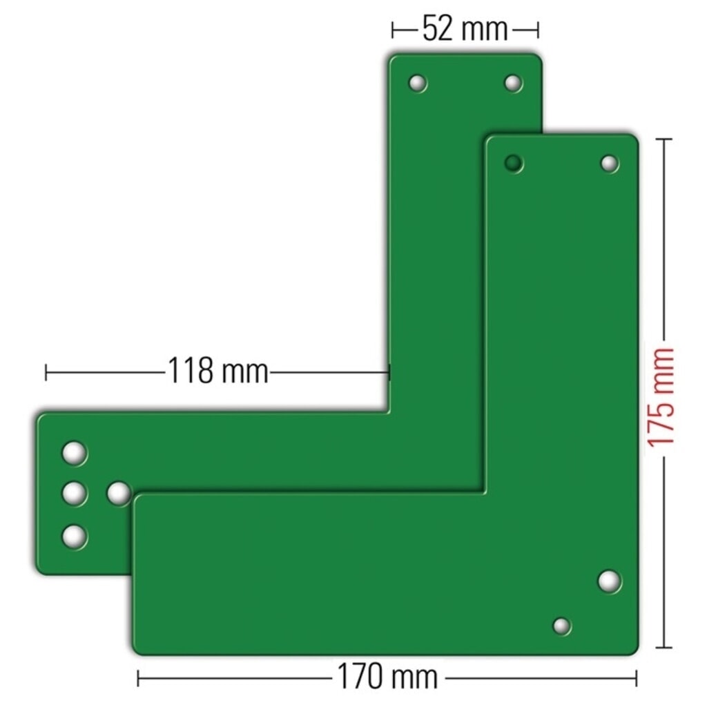 GFS Montageplatte 901 - / 991 470, EH-Türwächter DIN links / rechts, Montage an Glastüren, L175xB170mm Illustration du produit: GFS Montageplatte 901 - / 991 470, EH-Türwächter DIN links / rechts, Montage an Glastüren, L175xB170mm